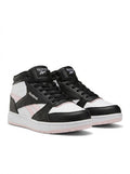Tenis Reebok Classic High-Top Retro – Blanco, Negro y Rosa Pastel
