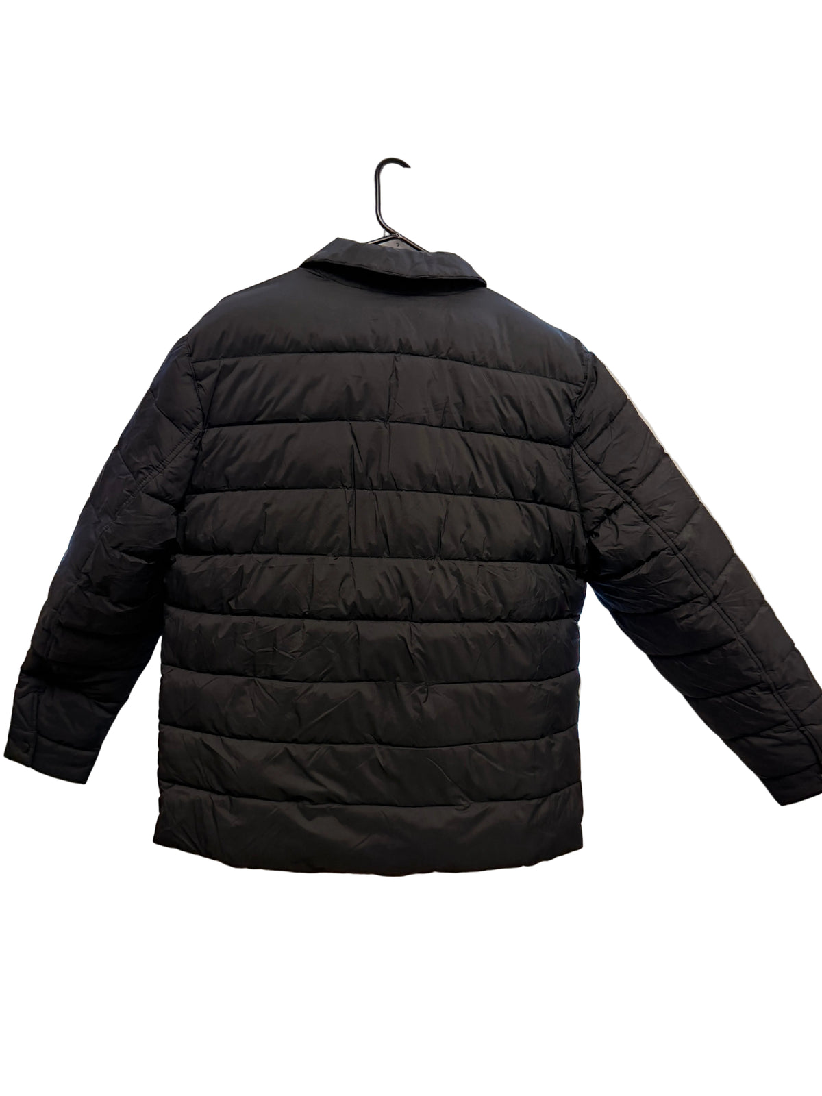 Chaqueta Utilitaria Michael Kors Hombre – Acolchada Negra con Cuello Camisero