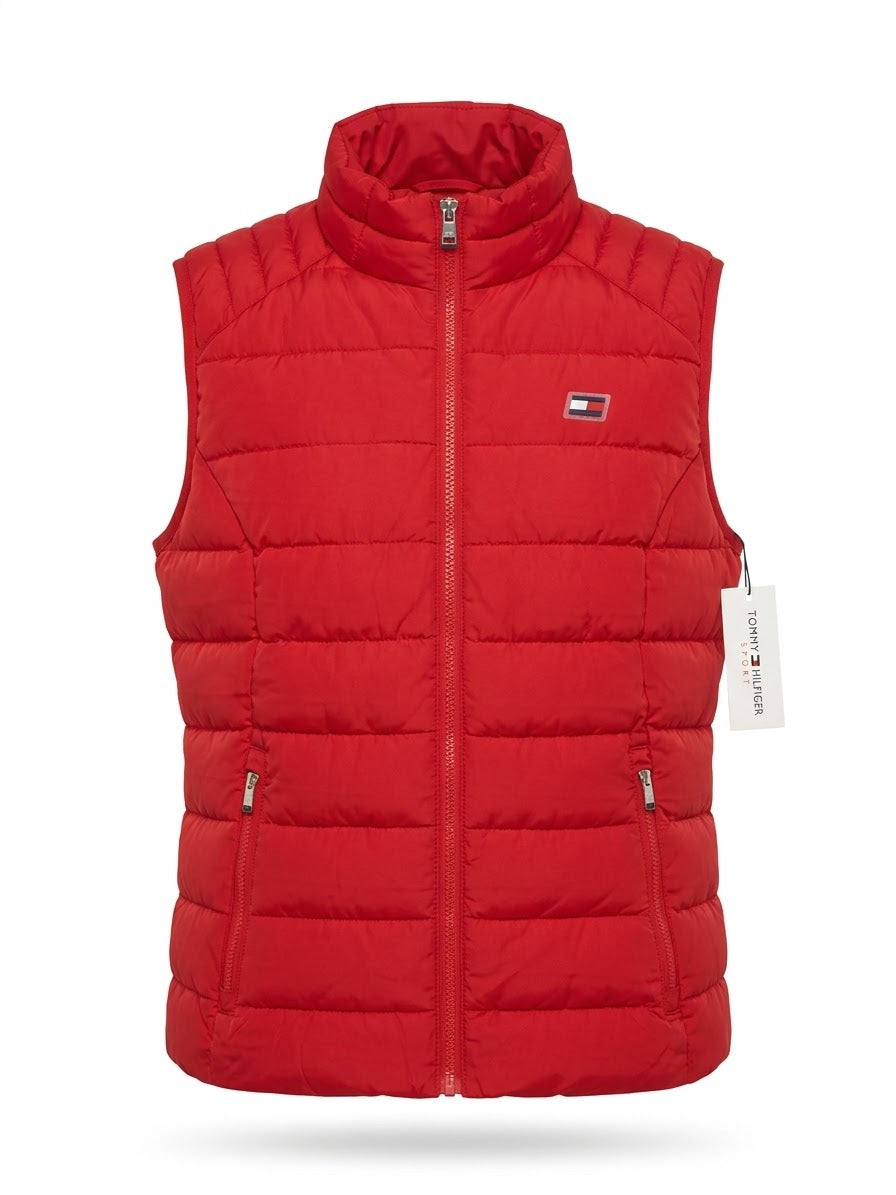 Chaleco Acolchado Tommy Hilfiger Sport Mujer – Cuello Alto Puffer