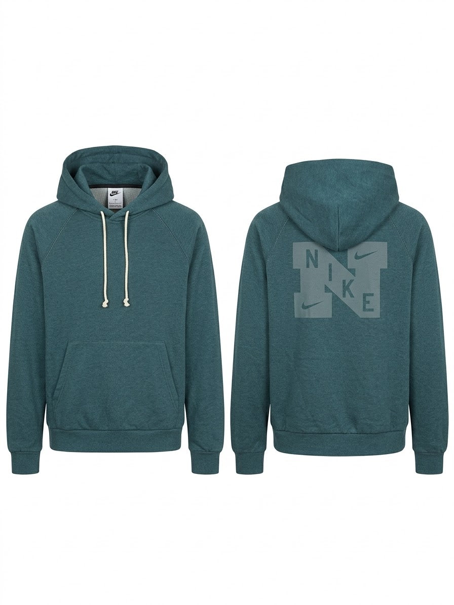 Buzo con Capucha Nike Dri-FIT Hombre – Verde Jaspeado con Gráfico en Espalda