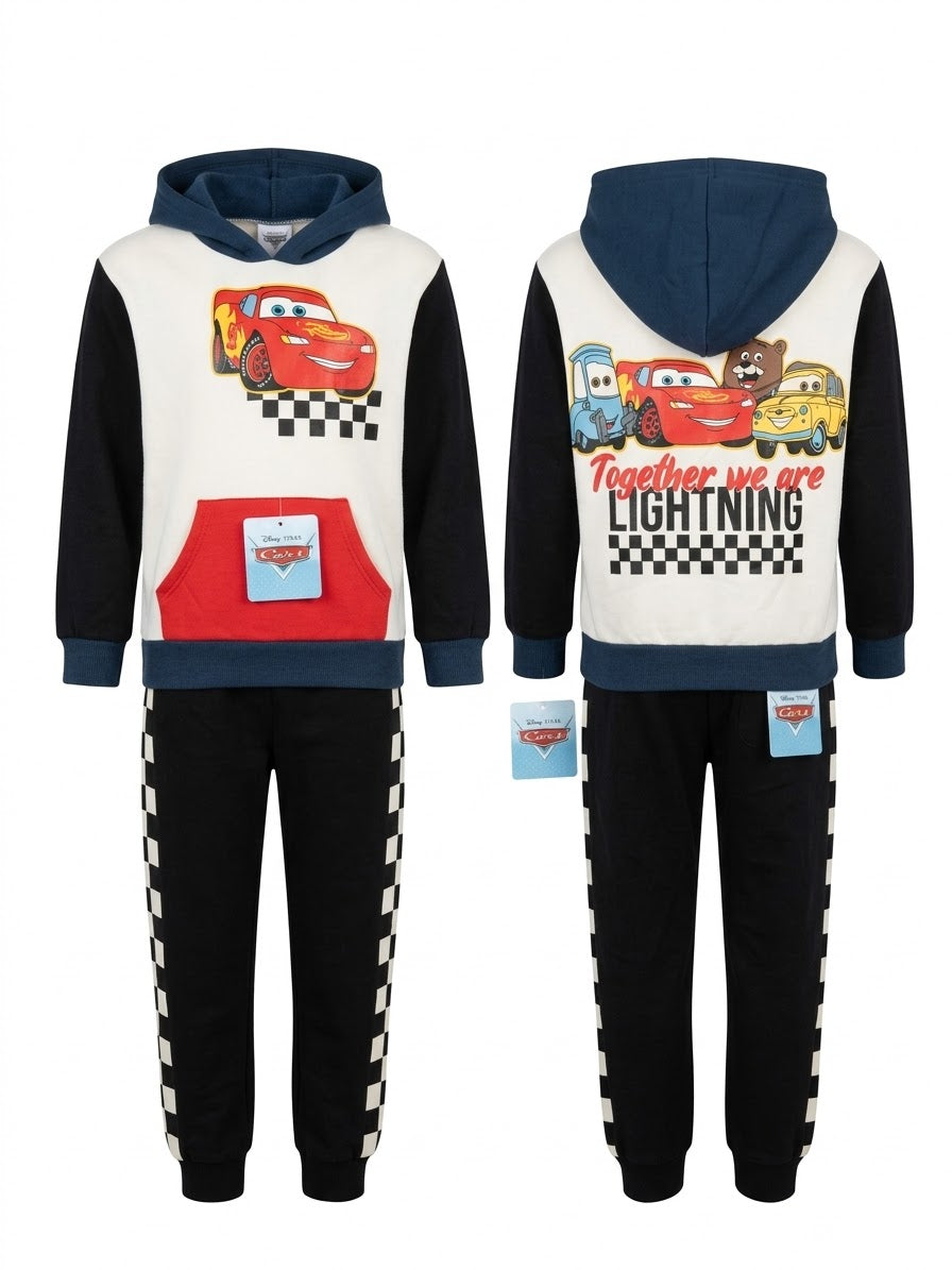 Conjunto Infantil Disney Pixar Cars 2 Piezas – Sudadera con Capucha & Jogger Racing