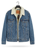 Chaqueta Levi's Sherpa Trucker Hombre – Denim Azul Lavado con Forro de Borrego