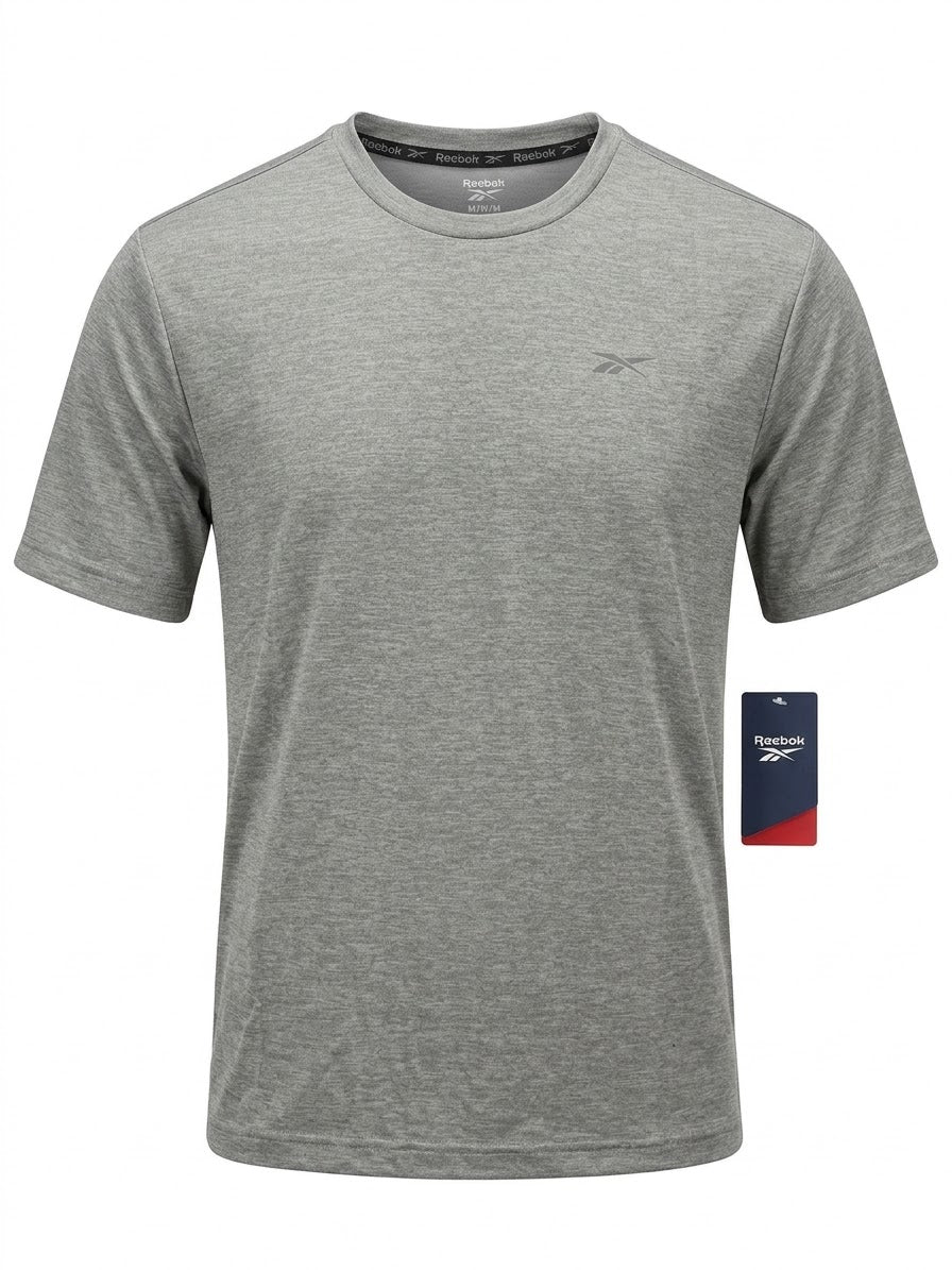 Camiseta Deportiva Reebok Hombre – Speedwick Transpirable Gris Oscuro