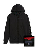 Buzo con Capucha y Cremallera Tommy Hilfiger Boys – Negro con Logo en Manga (Talla XL)- S/M Adulto